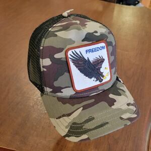 GOORIN BROS Freedom Camouflage Eagle Trucker Hat New with tags. One size